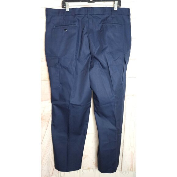 Unifirst Soft Twill Cotton/Polyester Men's Blue Slacks - Chino Dress/Casual Pant - Picture 6 of 12